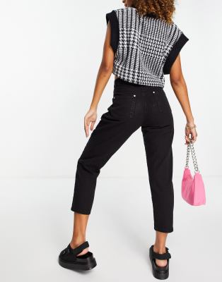 black high waisted mom jeans ripped