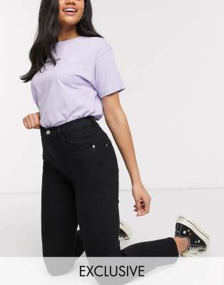 high waisted black jeans with belt loops