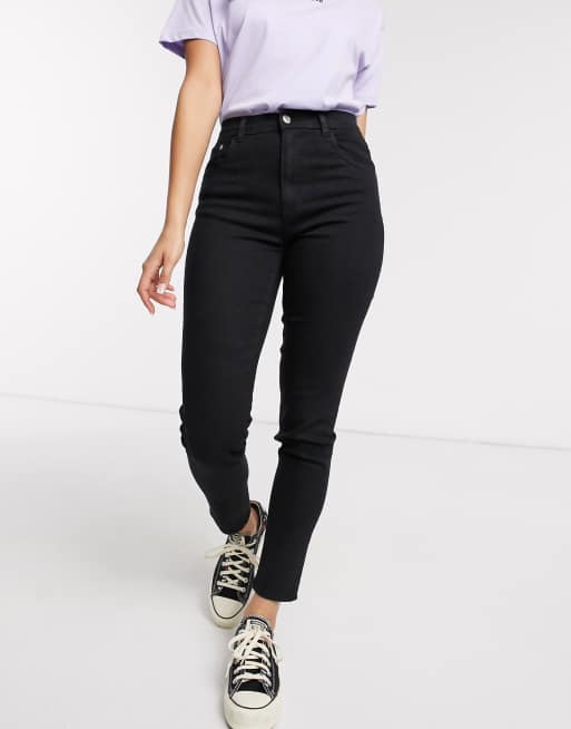 Wednesday's Girl high waist skinny jeans in black wash