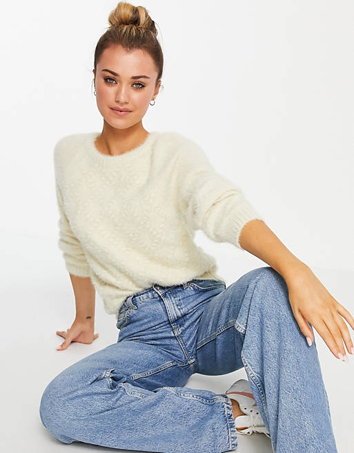 Wednesday's Girl jumper in fluffy cable knit