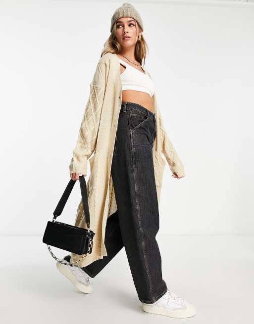 Wednesday's Girl - Kabelstrikket longline-cardigan