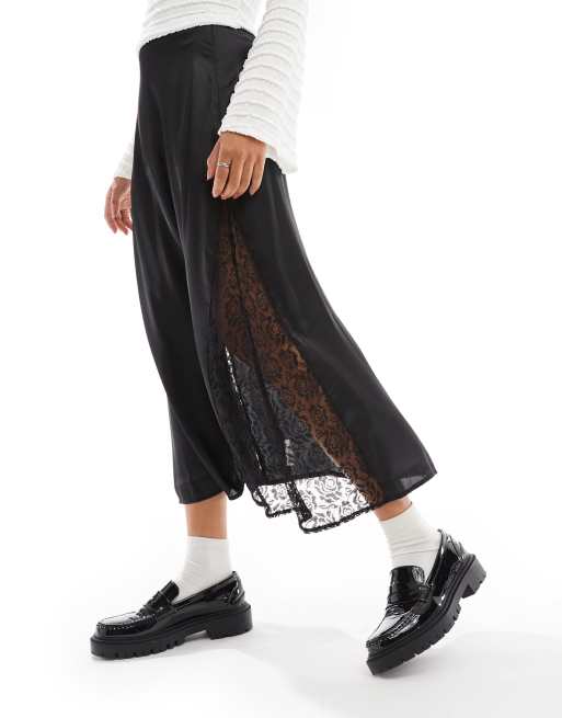 Black lace skirt girl best sale