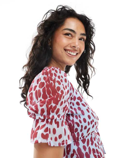 burgundy leopard print dress MY GOOD SIDE LEOPARD MESH MAXI DRESS IN BURGUNDY – AKIRA main image 0