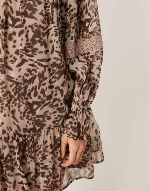 long sleeve floaty mini dress Wednesday's Girl - Long Sleeve Floaty Mini Dress - Women - Polyester - XS