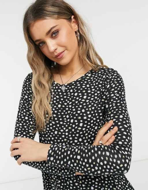 Wednesday's girl midi dress in smudge spot outlet print