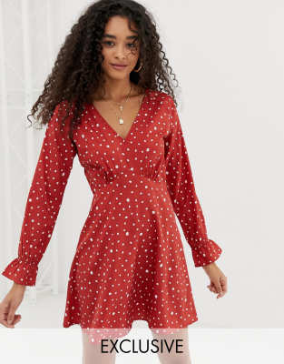 long sleeve tea dress