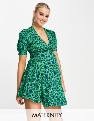 jade green maternity dress