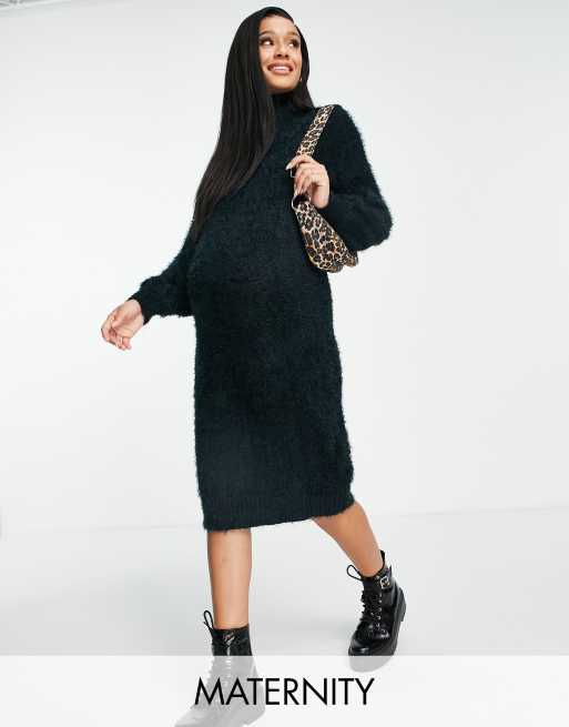 Wednesday's Girl Maternity midi sweater dress in chunky knit
