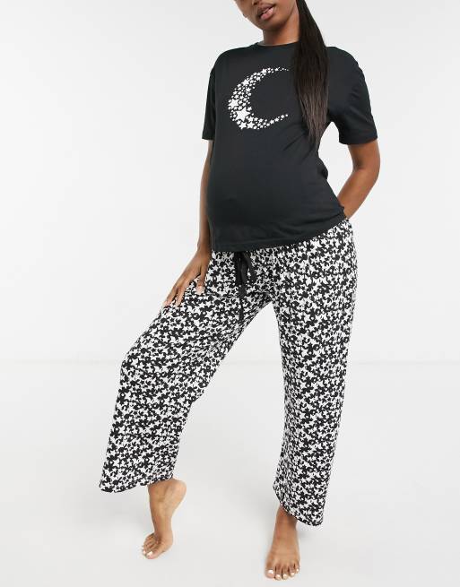 Maternity Star Print Trouser Pyjama Set