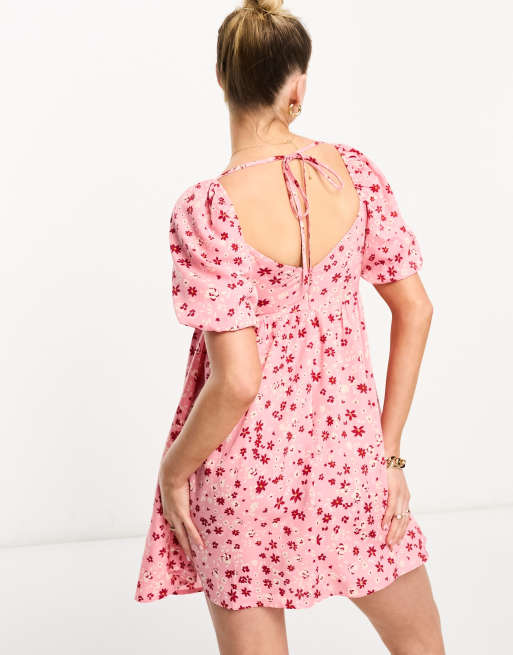 Wednesday's girl mini smock outlet dress in ditsy floral