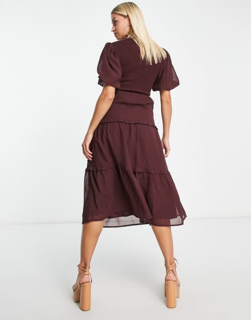 plum brown dress Serento Halter Maxi Dress