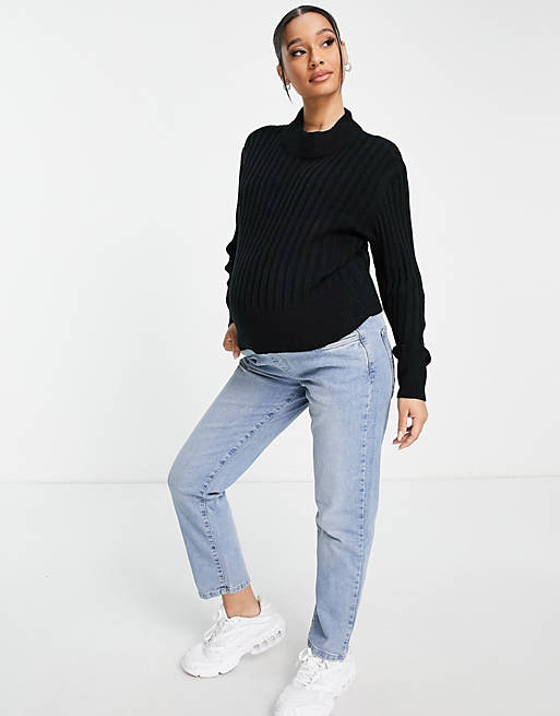 Women Wednesday's Girl Maternity ultimate relaxed jumper in rib knit 