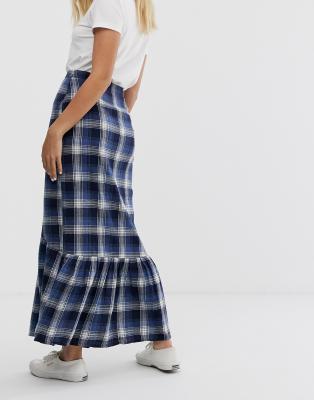 peplum maxi skirt