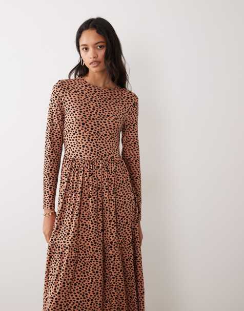 Wednesday's Girl midaxi-kjole med leopardprint - view 1