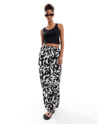 midaxi skirt in animal print-Multi