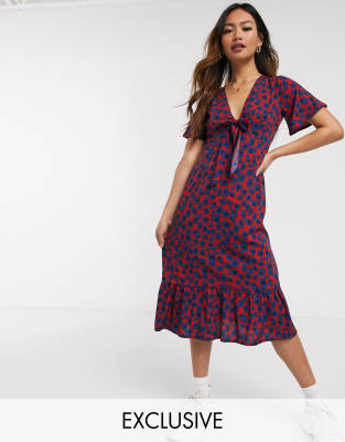 asos smudge print dress