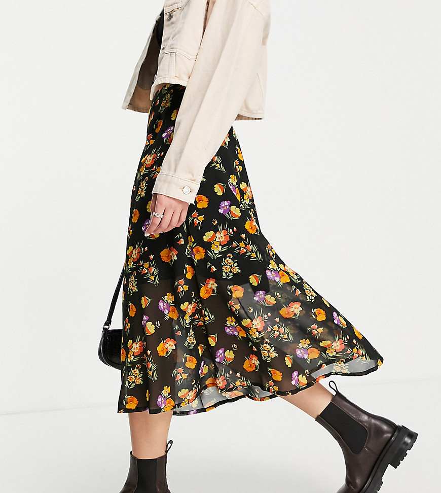 Wednesday's Girl midi skirt in vintage floral-Multi