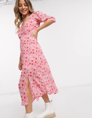 reformation rosehip fit & flare dress