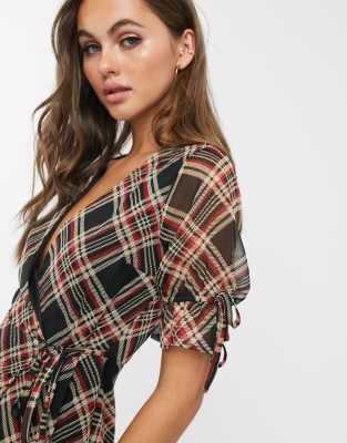 ladies midi wrap dress