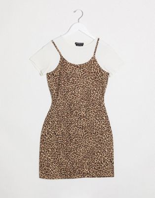 leopard print dress with t shirt