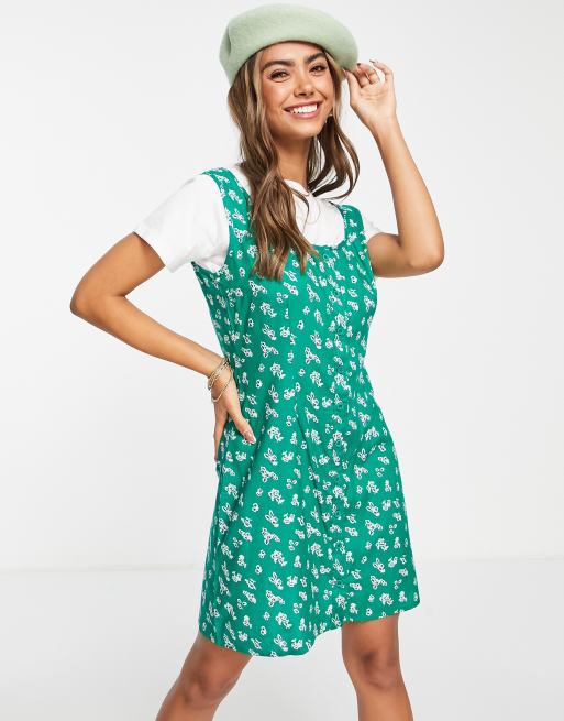 Wednesday's Girl mini dress with t-shirt inner in vintage floral