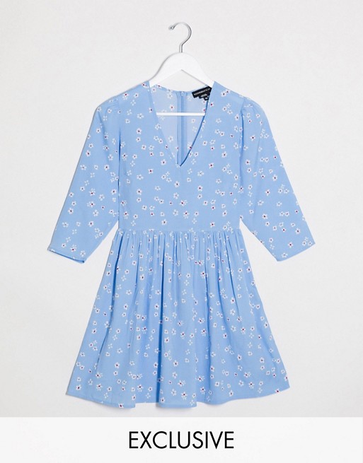 Wednesday's Girl mini smock dress in daisy print