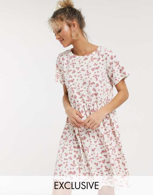 Wednesday's girl mini smock 2025 dress in ditsy floral