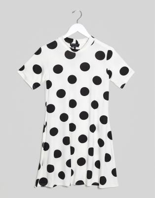 polka dot t shirt dress