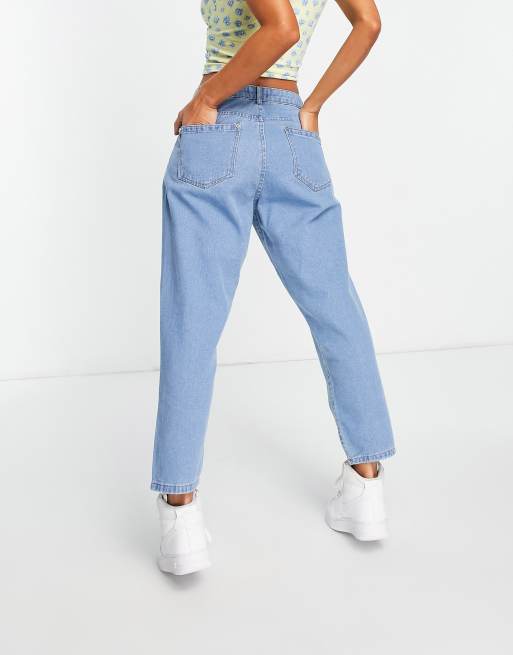 Wednesday's Girl mom jeans in light wash, 2 of 4