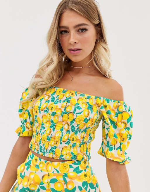 Lemon bardot top hot sale