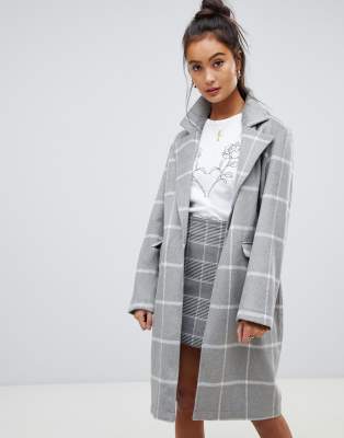 Wednesday's Girl overcoat in check | ASOS