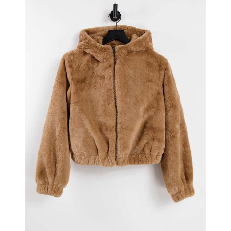 Wednesday's Girl oversized hoodie in faux fur | ASOS