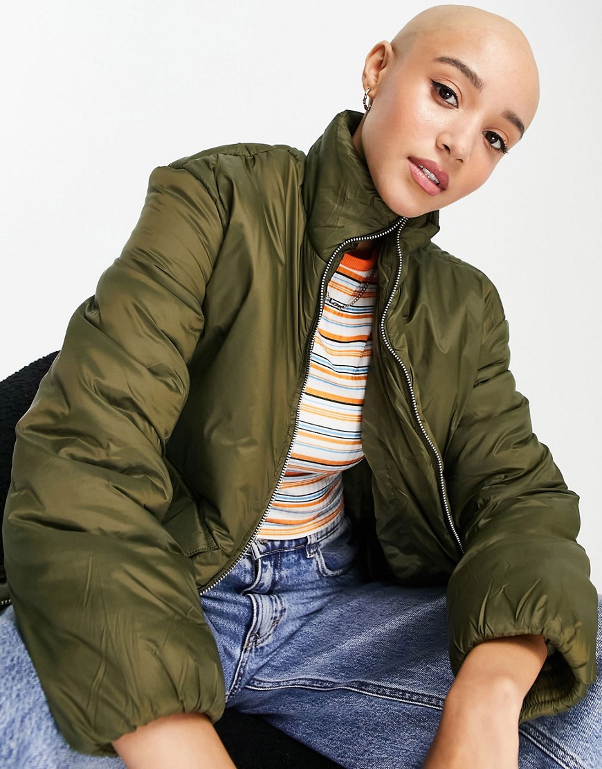 Wednesday's Girl oversized jacket with pockets-Green