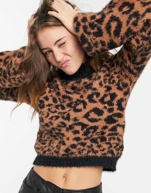 Leopard shop knit jumper