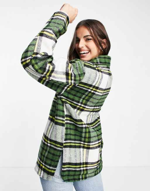 Wednesday's Girl oversized shacket in vintage check, 4 of 4