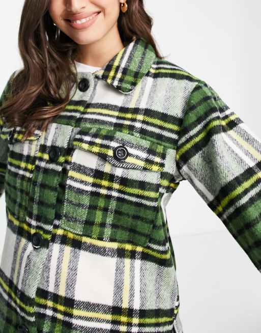 Wednesday's Girl - Oversized shacket met vintage ruitprint, 2 van 4