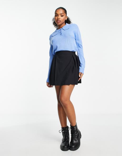 Tennis skirt collared discount sweater