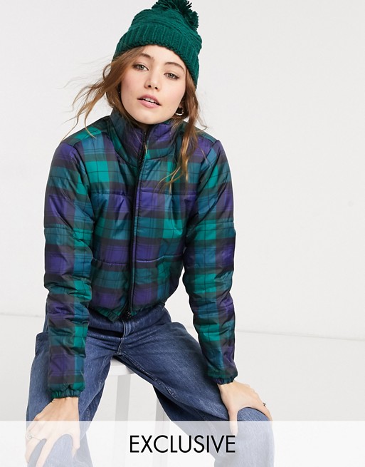 Wednesday's Girl padded jacket in check