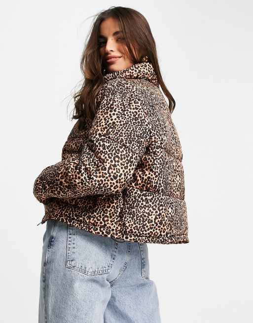 Wednesday's Girl padded jacket in leopard print, 2 of 4