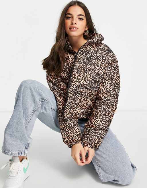 Wednesday's Girl padded jacket in leopard print, 3 of 4