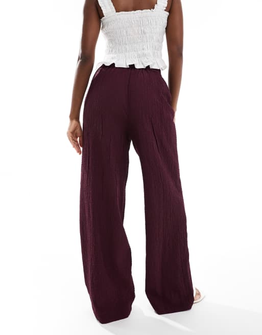Wednesday's Girl - Pantalon large texturé - Violet profond, 3 de 5