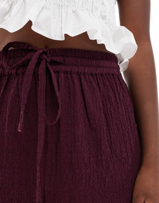 Wednesday's Girl - Pantalon large texturé - Violet profond, 4 de 5