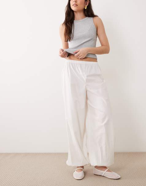 Wednesdays Girl - Pantaloni a palloncino bianchi - view 1