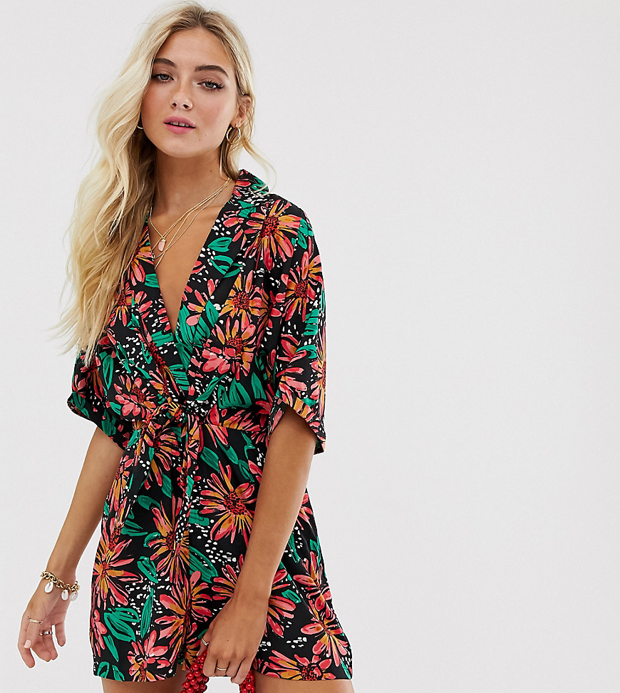 Wednesday's Girl playsuit in tropical floral-Multi