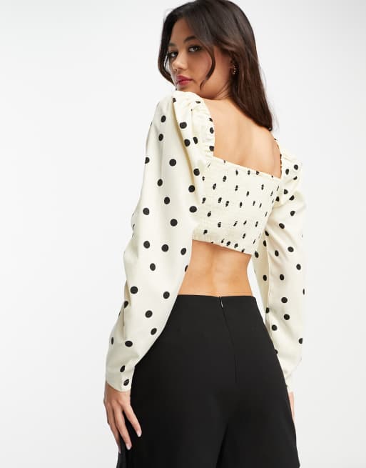 Polka dot corset store top