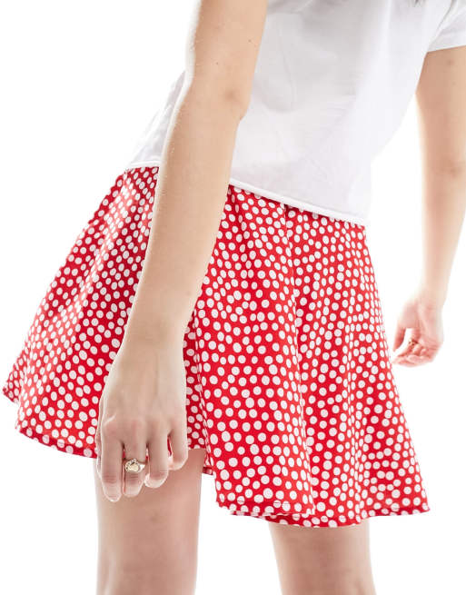 Cheap red polka dot skirts best sale