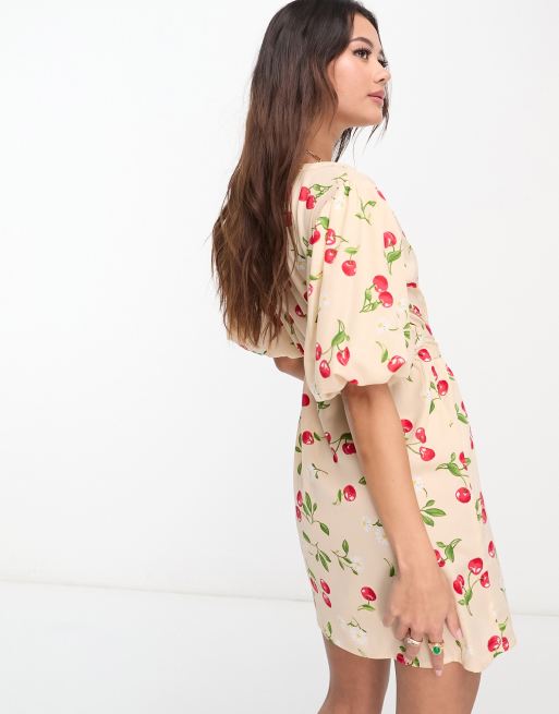 Zara cherry print outlet dress