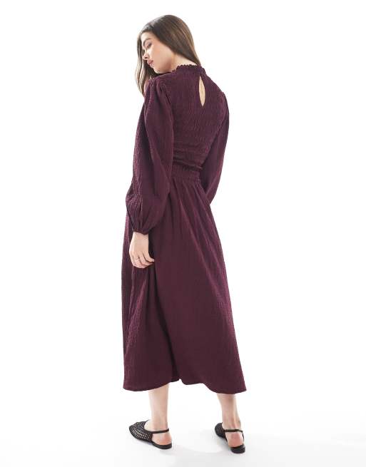 dark purple puff sleeve dress Dark Purple Sweetheart Off The Shoulder Puff Sleeve Gown