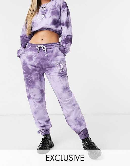 Wednesday's Girl relaxed joggers with celestial print co-ord