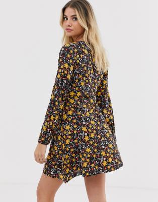 robe fleurie manches longues